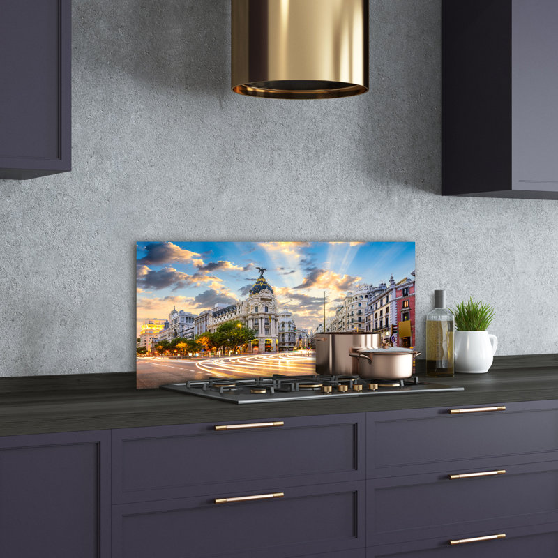 Alizay 50cm W x 100cm L Glass Peel and Stick Panel