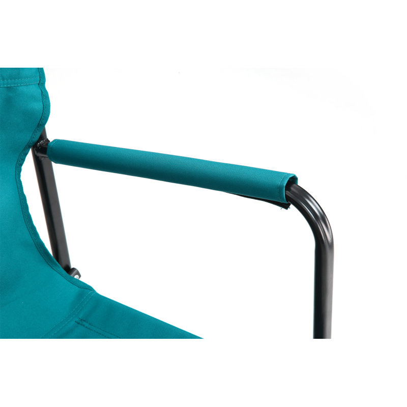 Chaise berçante pliante portative pour l'extérieur, Bleu / Noir