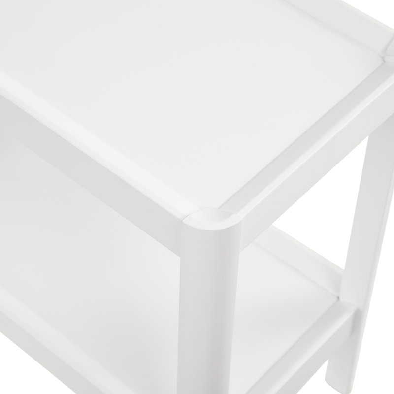 Table de chevet noir mat, Blanc