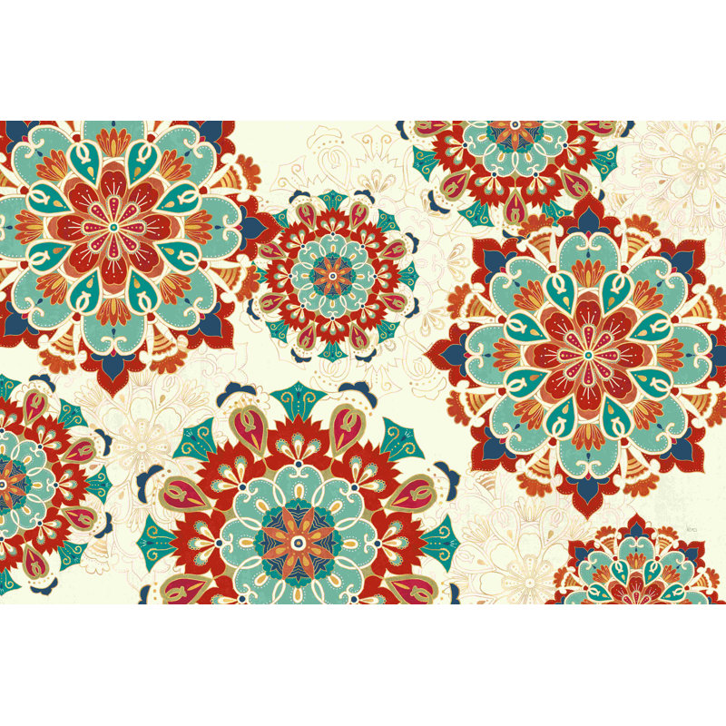 Folk floral, H 32 po x l 48 po