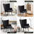Modern Upholstered Wingback Chair Velvet Tufted Armchair with Metal Legs-617123948
