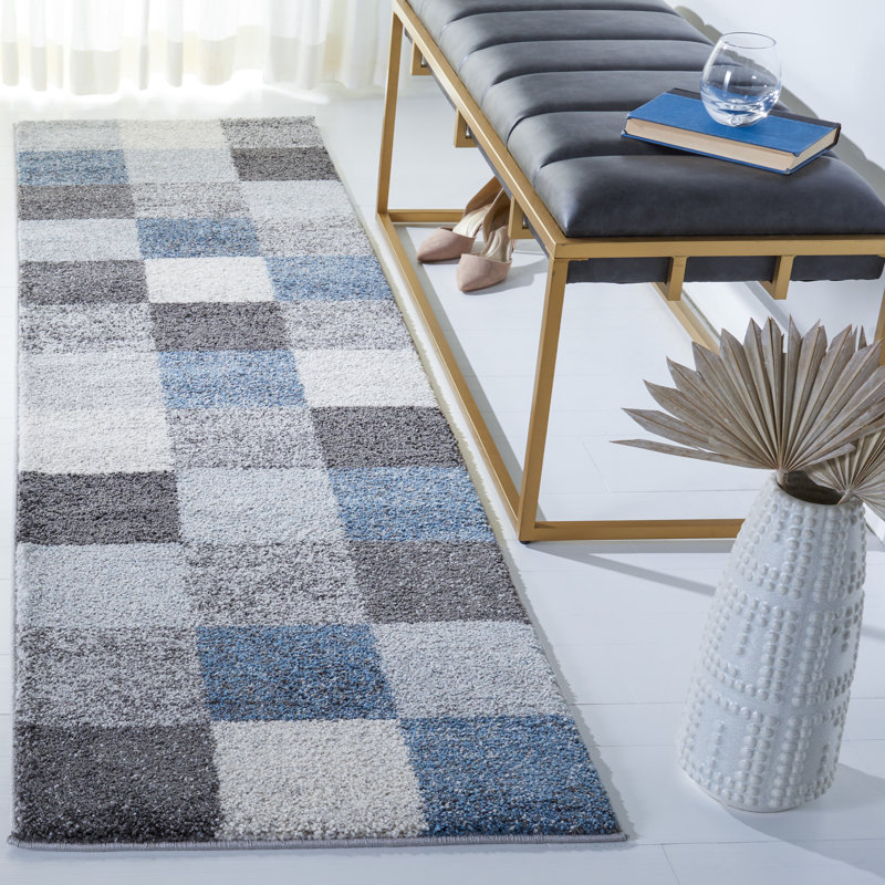 Estreya 500 Performance Geometric Rug, Runner 2'2" x 8'