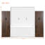 Lit double mural blanc avec table, tiroirs et lampe de chevet - solution peu encombrante pour les petits espaces, chambres de rangement intégrées, bureau pliable-518120148