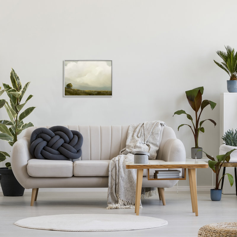 Az-341 - Imprimé de nuages sur pâturages, Estampe numérique Farmhouse, H 16 po x l 20 po x P 1,5 po