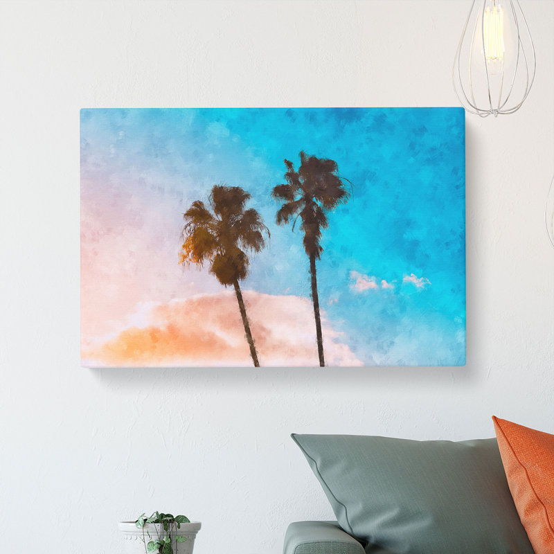 Los Angeles Palm Trees - Wrapped Canvas, 40cm H x 60cm W x 3cm D