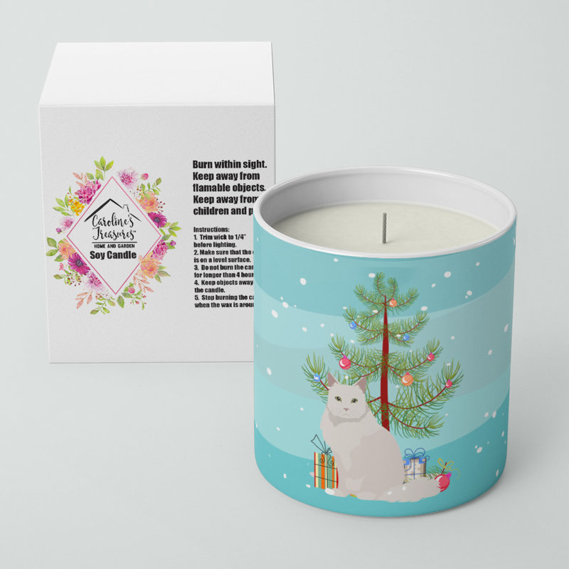 Pine / Christmas Tree Scented Jar Candle with Ceramic Holder