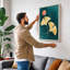 Ginkgo Moon Botanical - Wrapped Canvas-733771204-733771202