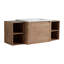 Meuble-lavabo mural 52 po avec lavabo en céramique et tablettes de rangement et 1 porte à fermeture en douceur, contreplaqué