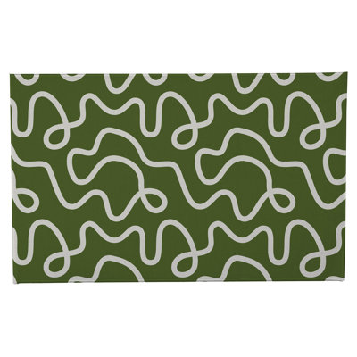 Squig Absorbent Non-Skid Rectangular Toilet Mat