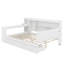 Full Size Wooden Daybed With Drawers, USB Ports And Desk-925144645