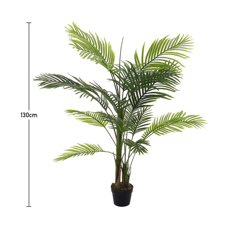 Artificial Palm Tree in Pot, 130cm H x 16cm W x 16cm D