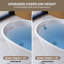 Baignoire de trempage autoportante ovale blanche 51 po x l 28 po avec drain central