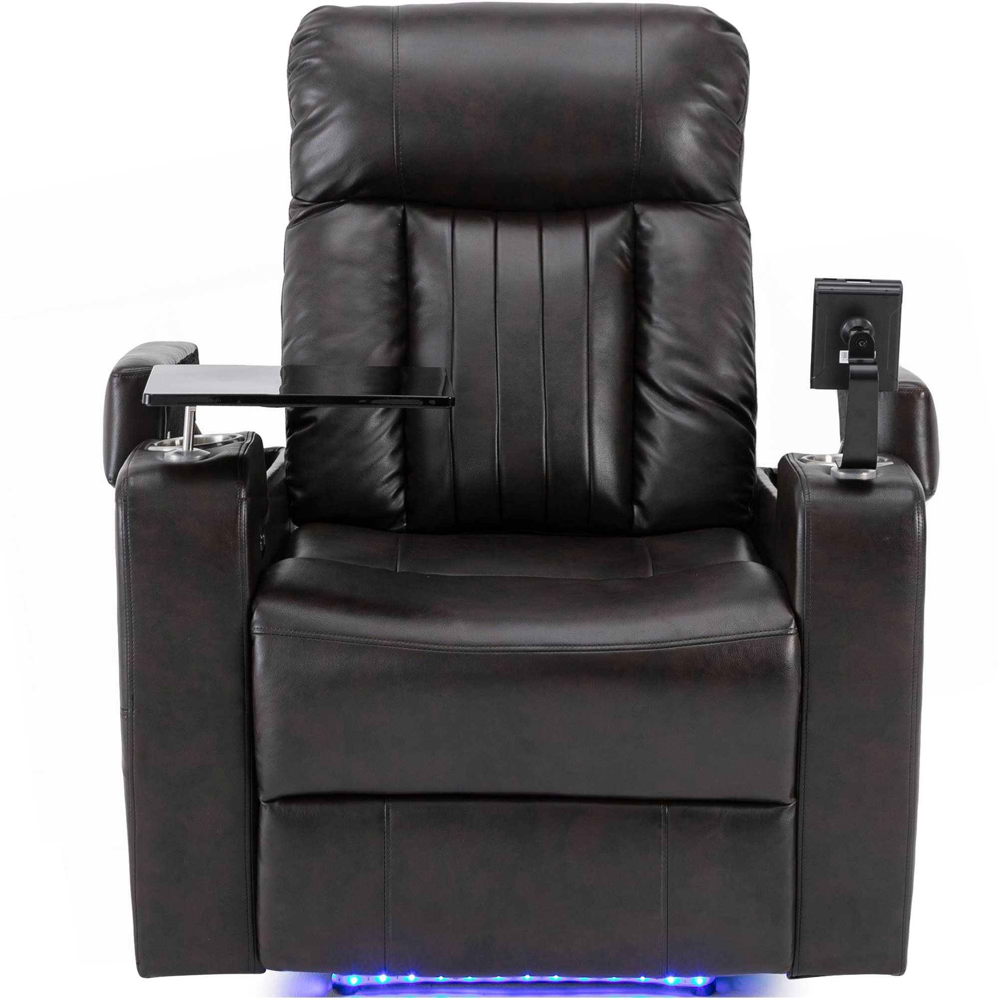 Latitude Run® Premium Power Recliner With Storage Arms, Cupholders ...