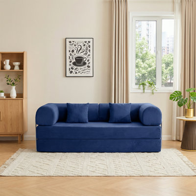 Corduroy Sofa, 79" Compressed Foam Sectional With Deep Seating & Lumbar Pillow? by George Oliver