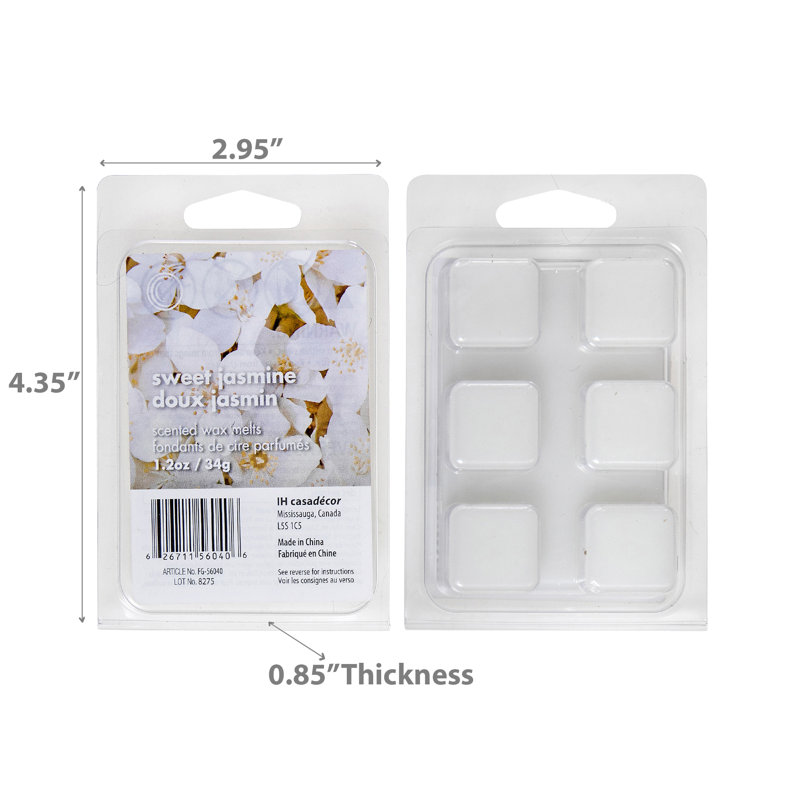 Cire parfumée fondue, Doux jasmin, Blanc