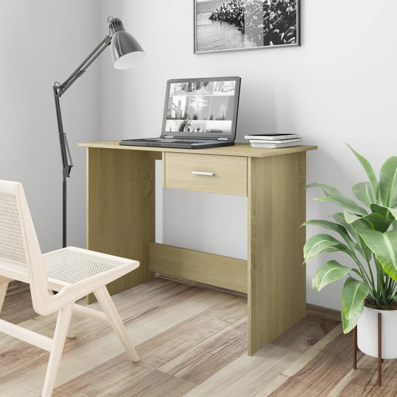 Desk Computer Desk Home Office Desk Workstation Table Engineered Wood, Black