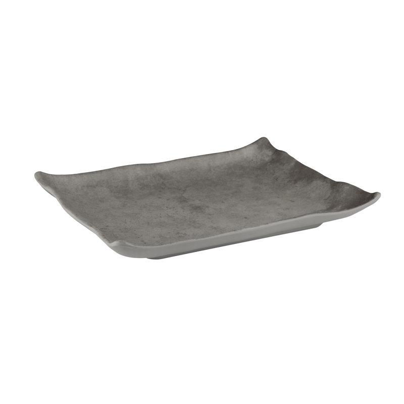 Plateau rectangulaire en mélamine Santiago, Argent