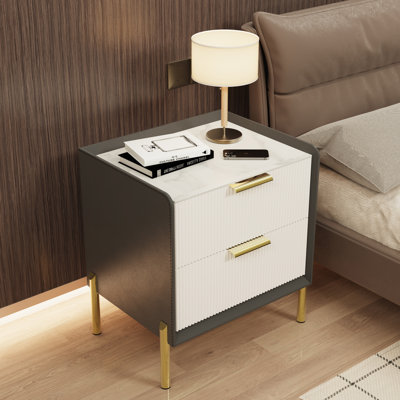 Table de chevet 2 tiroirs Saelor