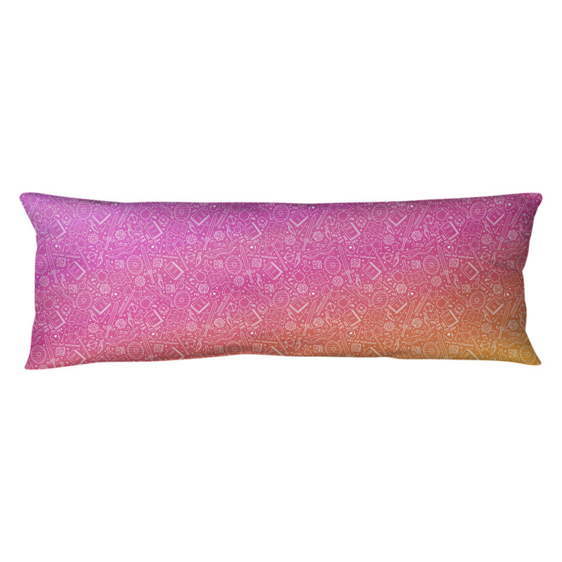 Coussin lombaire rpg, Bourre en polyester, Rose / dégradé orange