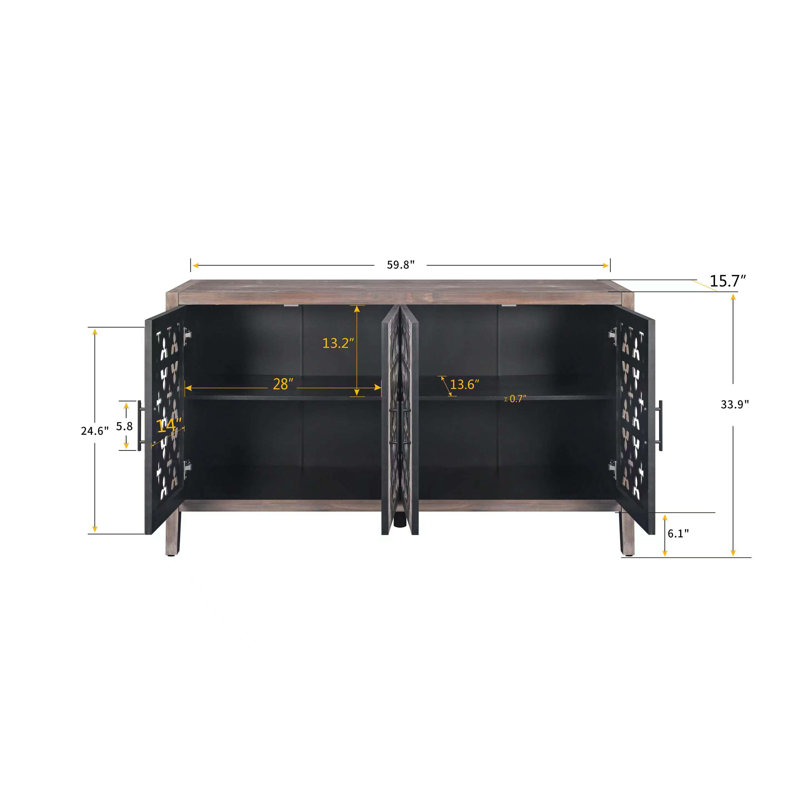 Ashianna 59.8'' Sideboard, Oak