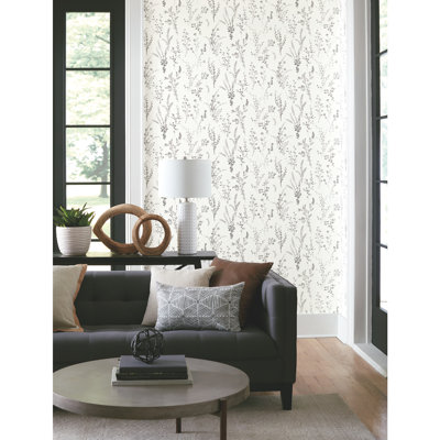 Wildflower Sprigs Floral Peel & Stick Wallpaper Roll