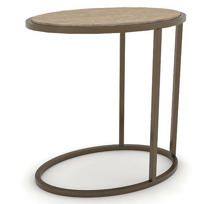 Table de chevet en métal / bois - Caramel