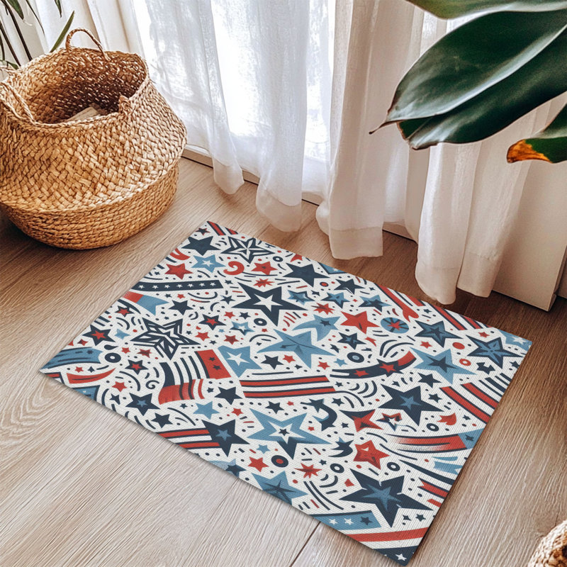 Tapis tressé Bold Stars & Flags, Rectangulaire 3 pi x 5 pi