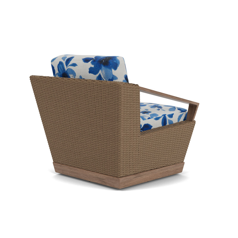 Outdoor Swivel Armchair, Watercolor Blossom Capri