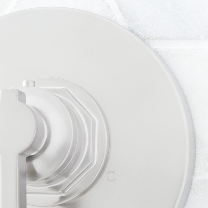 Signature Hardware Greyfield Thermostatic Trim & .5" Valve, 0.75", Brushed Nickel