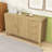 Wave-Pattern Sideboard with Adjustable Shelves, 3 Drawers, Hooks and Extra Center Leg-2121292142