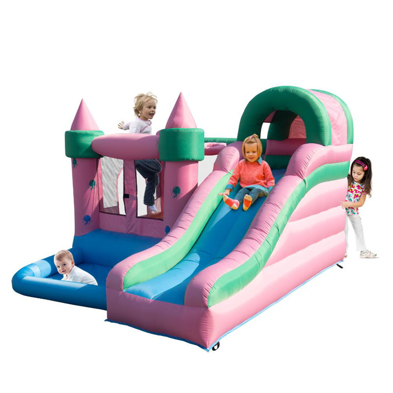 Château gonflable Kids Jumper House, fosse à balles / glissade longue, sans ventilateur