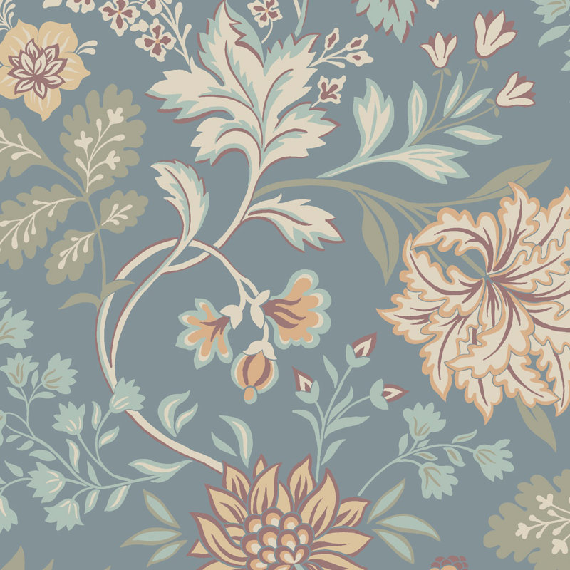 Boråstapeter Alicia Wallpaper, Blue/Beige
