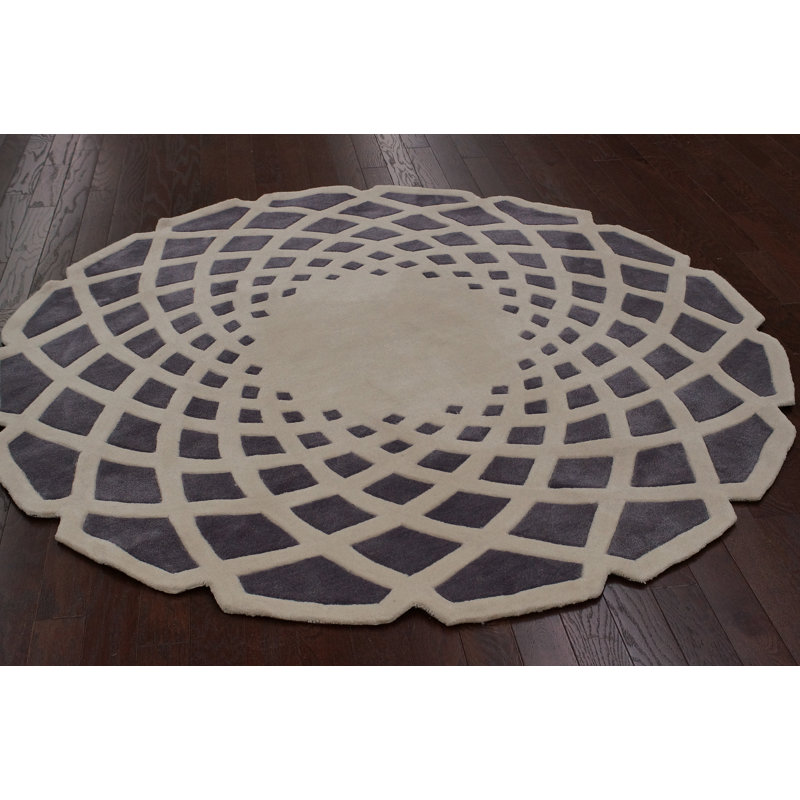 Mikel Geometric Indoor Rug, Round 8'