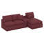 Canapé rembourré Boneless avec coussin double couche et poches latérales-1207234663