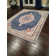 Oriental Area Rug in Stonewash Blue