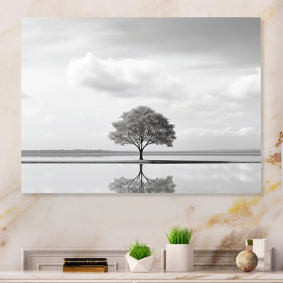 Photographie de paysage scandinave gris moderne - Art mural moderne scandinave en métal