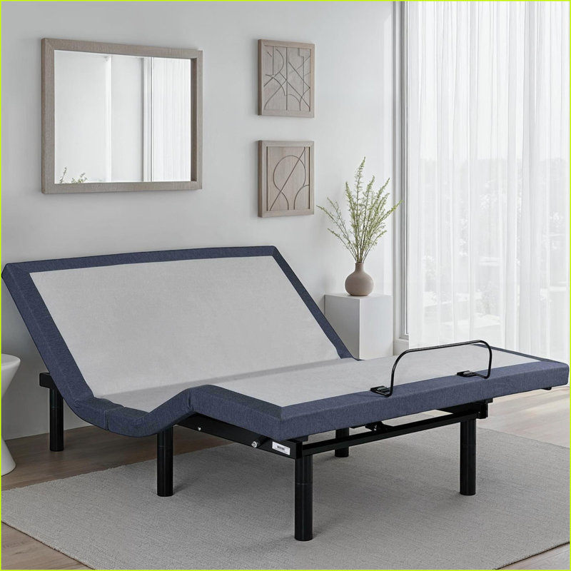 Base de lit simple en métal réglable TG avec massage, anti-ronflement et amp; Réglages de la tête / du pied pour la chambre à coucher