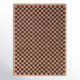 Walker Checkered Wine Shag Area Rug