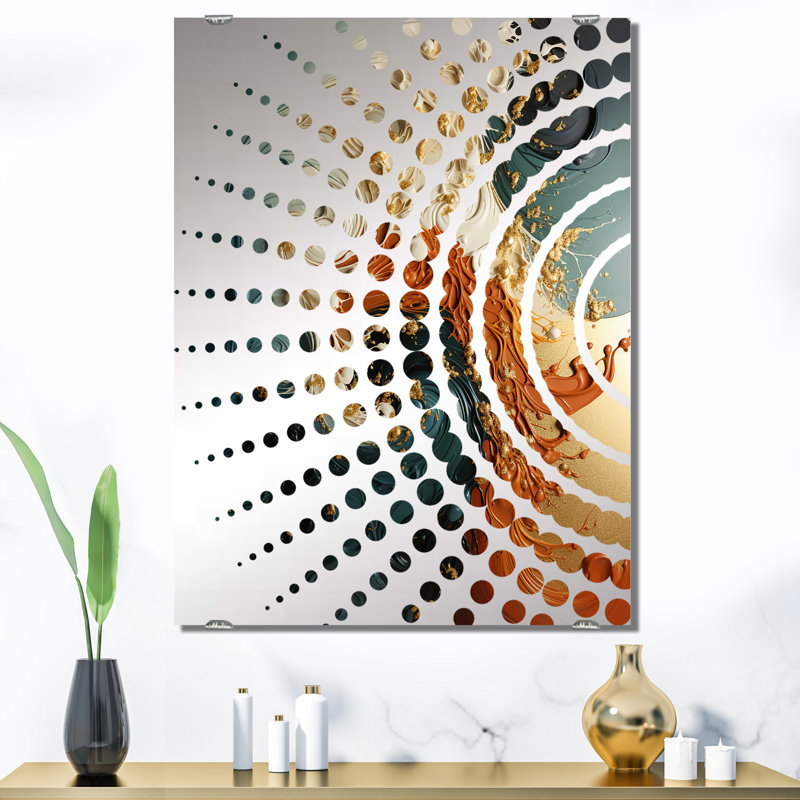 Encre tempête II - Peinture abstraite, miroirs muraux décoratifs MIR137147, 40 po x 30 po