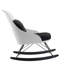 Chaise berçante Hickson - Chaise avec accoudoirs en métal et pieds en bois avec siège en plastique - Chaise de chambre de bébé, de patio ou de salon moderne-487010662