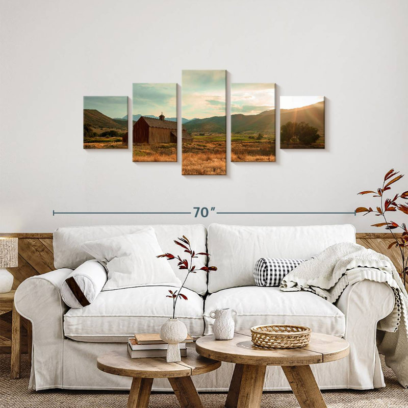 Rustic Farm Barn, 24" H x 55" W