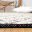 Tapis en laine / coton tissé à la main Natura en noir / ivoire-296672256