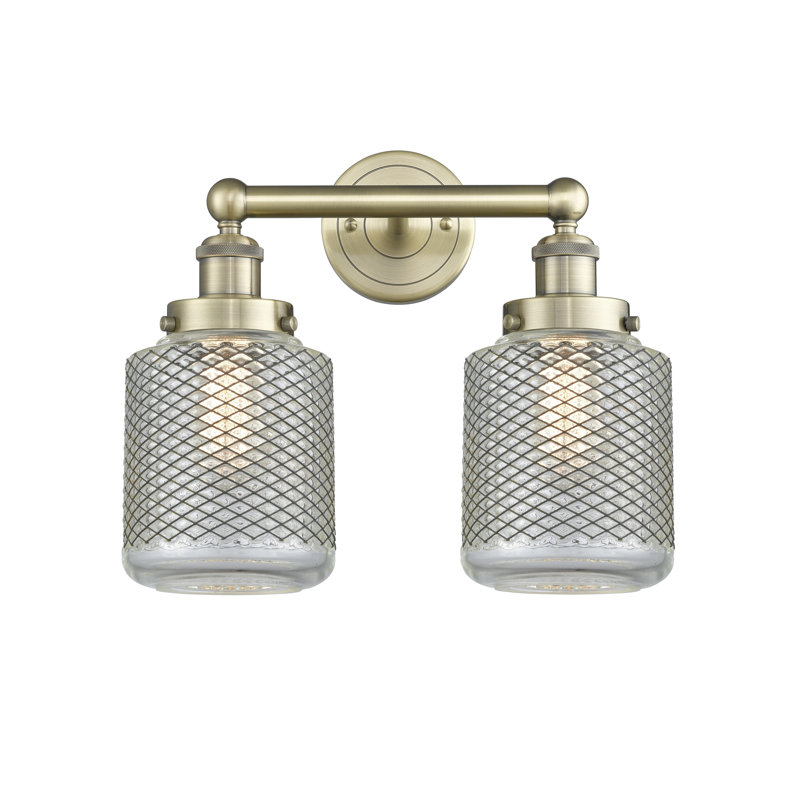Éclairage pour meuble-lavabo à intensité variable 2 lumières Dore, Laiton antique