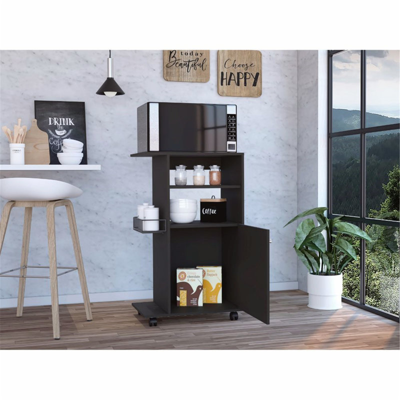 Versatile Kitchen Cart with Ample Storage and Smooth Mobility