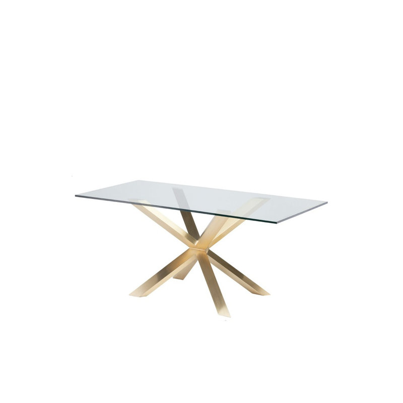 Table de salle à manger culture Chrome, Doré