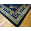 Hand Knotted Wool Area Rug in Blue