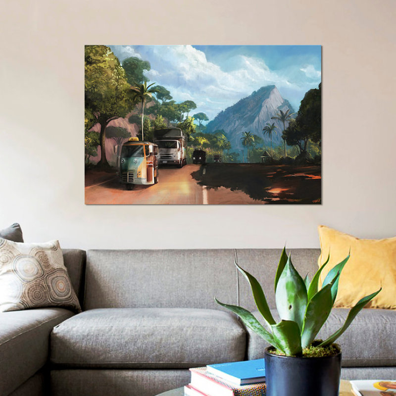 « rush hour », impression sur toile, H 12 po x l 18 po x P 1,5 po, Toile tendue, Pas de tapis