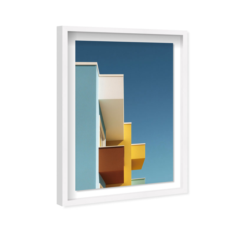 Orthogonal Sky View Print by Oliver Gal, 11.5"H x 16.5"W, White Shadowbox
