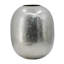 Vase en aluminium 10,5 x 10,5 x 13 po, stries argentées