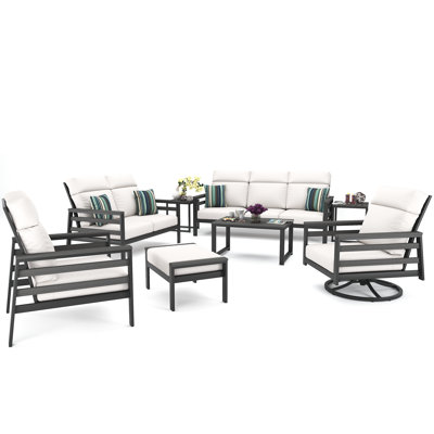 Ortez 7 Person Seating Group With Sunbrella Cushions